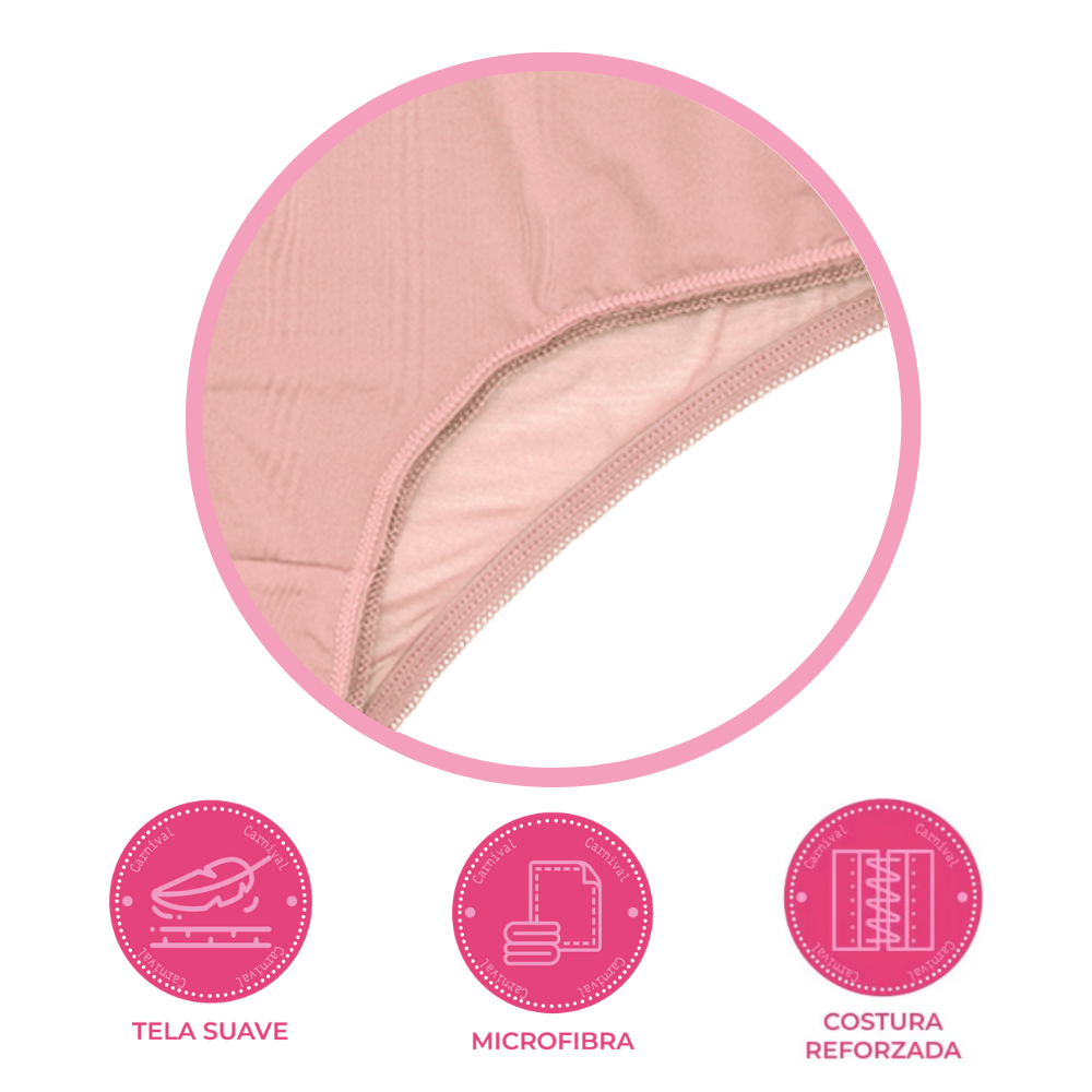 Panty coordinable cobertura completa rosa 74603 Carnival